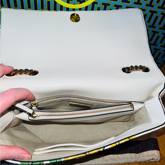 Tory Burch Floral Kira Chevron Convertible Shoulder Bag - Picture 8 of 14